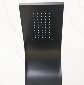 Homedepo Orion Black 20x165 fekete hidromasszázs zuhanypanel, rozsdamentes acél