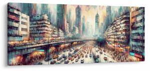 Kép - Városi élet (120x50 cm)