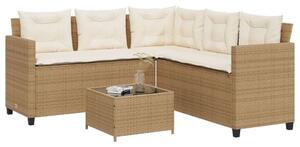 VidaXL Polyrattan Kerti Kanapé Szett - L-alakú
