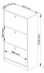 Cipőtároló szekrény / cipősszekrény 112 cm - Akord Furniture - sonoma tölgy