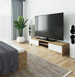 TV állvány 160 cm - Akord Furniture - fehér / sonoma tölgy