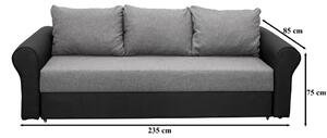 Rieti Ágyfunkciós kihúzható kanapé Szürke