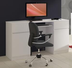 Íróasztal - Akord Furniture - 135 cm - fehér
