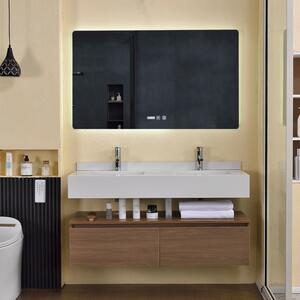 HD Tokyo 120 exclusive komplett fürdőszoba bútor mosdószekrénnyel, két medencés mosdópulttal és tükörrel