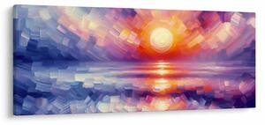 Kép - Színes művészi naplemente (120x50 cm)