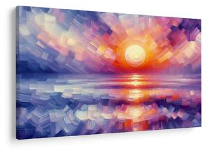 Kép - Színes művészi naplemente (90x60 cm)