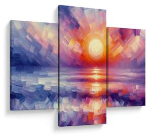 Kép - Színes művészi naplemente (90x60 cm)