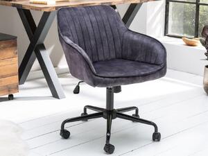 Turin Velvet sötétszürke irodai szék