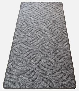 Szegett szőnyeg 70x400 cm - Szürke színben karmolt mintával