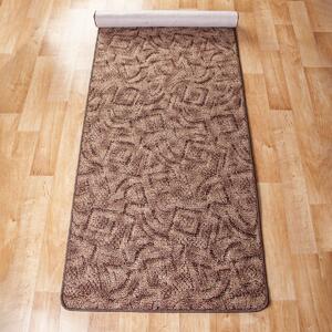 Szegett szőnyeg 70x400 cm – Barna színben absztrakt mintával