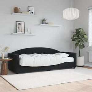 VidaXL fekete bársony heverő matraccal 80 x 200 cm
