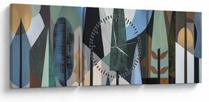 Kép - Természetes geometriai absztrakció II. (órával) (90x30 cm)