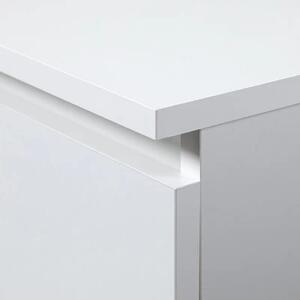 Gardróbszekrény tükörrel + fiókkal - Akord Furniture S90 - fehér