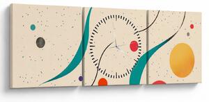 Kép - Minimalista színes illusztráció (órával) (90x30 cm)