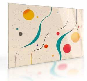 Üveg kép - Minimalista színes illusztráció (70x50 cm)