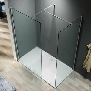 HD Arlo Matt Kombi Walk-In zuhanyfal 8 mm vastag vízlepergető biztonsági matt üveggel, 200 cm magas, króm profillal és távtartóval