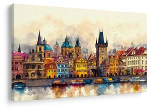 Kép - Ősz a festett városban (90x60 cm)