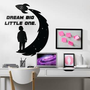 3D matrica gyerekszobába - Dream big little one, Fekete