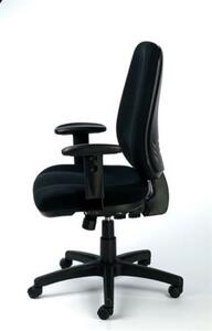 Irodai szék, állítható karfás, exkluzív fekete szövetborítás, fekete lábkereszt, MAYAH Bubble (BBSZVV27)