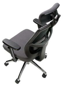 Irodai szék, állítható karfával, szürke szövetborítás, alumínium lábkereszt, MAYAH Grace (BBSZVV33)