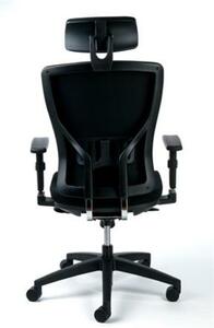 Irodai szék, állítható karfával, fekete szövetborítás, fekete lábkereszt, MAYAH Greg (BBSZVV32)