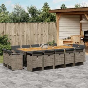 VidaXL Polyrattan Kerti Étkezőgarnitúra - 15 Fős