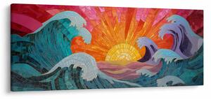 Kép - Hullámmozaik (120x50 cm)