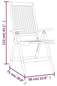 VidaXL 8 db tömör eukaliptuszfa összecsukható kerti szék