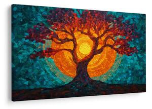 Kép - Az élet fája és a nap mozaikban (90x60 cm)