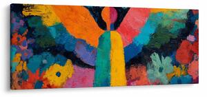 Kép - Absztrakt angyal virágokkal (120x50 cm)