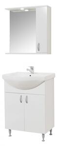Bazena55 III NEW fürdőszoba bútor szett mosdóval, Oglio50 tükrös polccal
