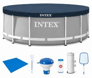 Intex 26712NP Prism Frame fémkeretes medence, 366x76 cm, 6500 liter, minden tartozékkal