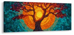 Kép - Az élet fája és a nap mozaikban (120x50 cm)