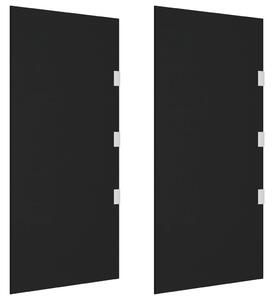VidaXL 2 db fekete edzett üveg ajtó előtető oldalpanel