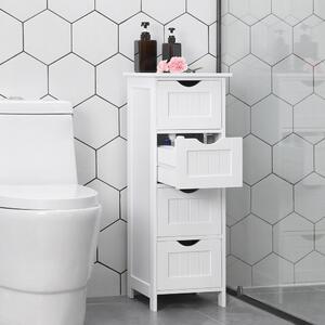 Fürdőszobai szekrény 4 fiókkal 30 x 30 x 82 cm, fehér