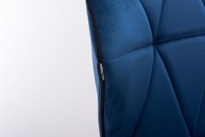 HR212CROSS Tengerkék modern velúr szék
