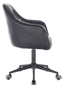 HC830K Fekete modern műbőr szék fekete lábbal