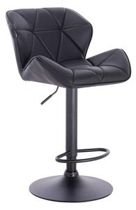 HC111W Fekete modern műbőr szék fekete lábbal