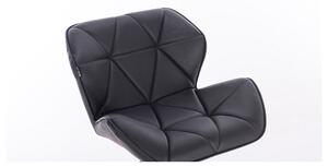 HC111W Fekete modern műbőr szék fekete lábbal
