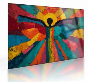 Üveg kép - Festett angyal (70x50 cm)