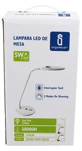 LED asztali lámpa fehér 5W érintős-fényerőszabályozható