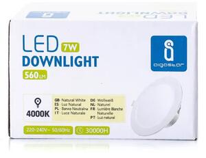 LED beépíthető lámpa Aigostar E5 Downlight 7W természetes fehér (furat:75mm)