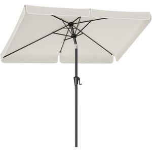 SONGMICS Kerti napernyő kézi hajtással, UPF 50+, 30°-os dőlés, fém váz, 300x200 cm, bézs