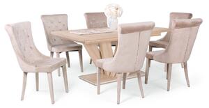 Dorka asztal Cleopátra székekkel | 6 személyes étkezőgarnitúra
