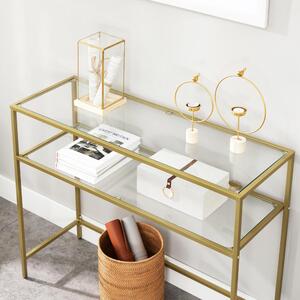 Konzolasztal / tálaló asztal Vasagle Loft - 100 cm (arany)