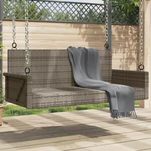 Szürke polyrattan hintapad 119x56x48 cm