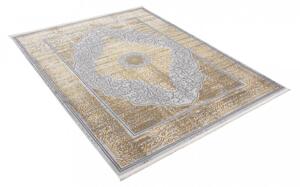 PALERMO Exkluzív szürke szőnyeg arany orientális mintával Szélesség: 80 cm | Hossz: 150 cm