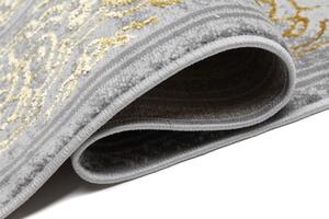 PALERMO Exkluzív szürke szőnyeg arany orientális mintával Szélesség: 80 cm | Hossz: 150 cm