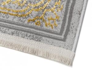 PALERMO Exkluzív szürke szőnyeg arany orientális mintával Szélesség: 120 cm | Hossz: 170 cm