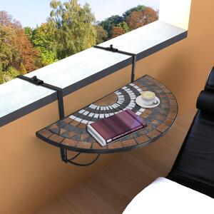 VidaXL terrakotta és fehér mozaik felakasztható erkély asztal